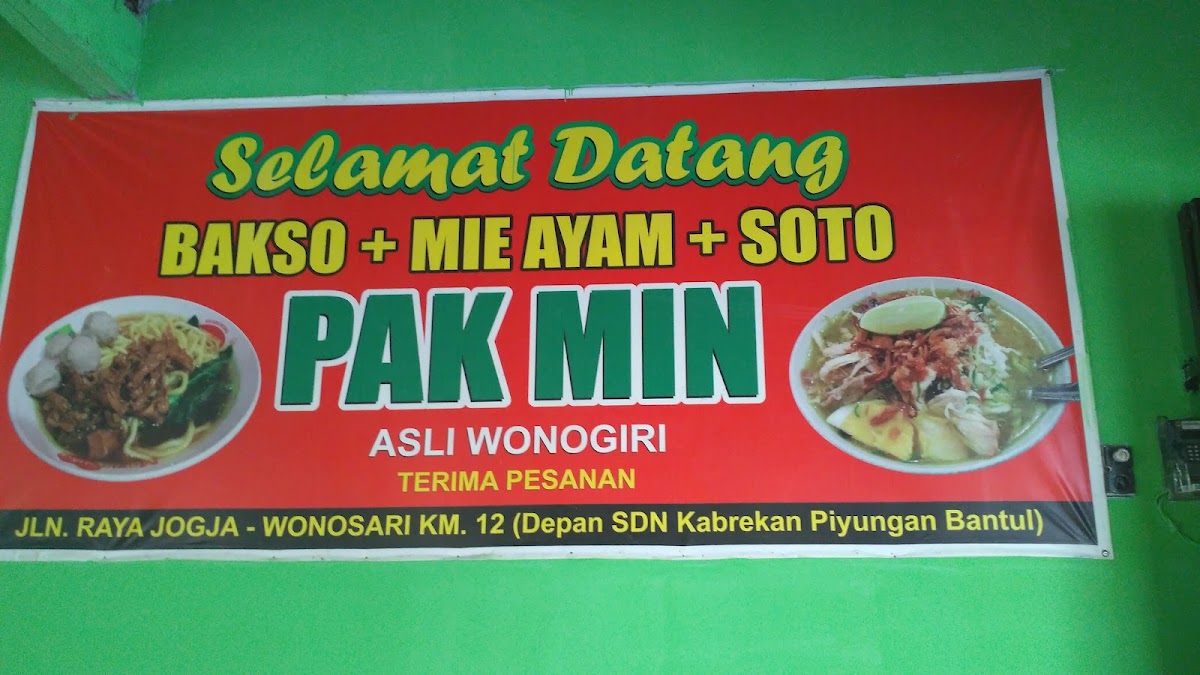 Bakso Dan Mie Ayam Pak Min Menu 1