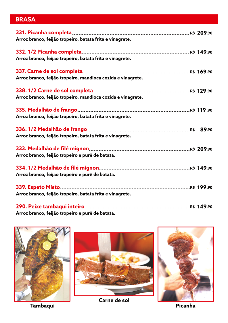 MORENO BAR Menu 1