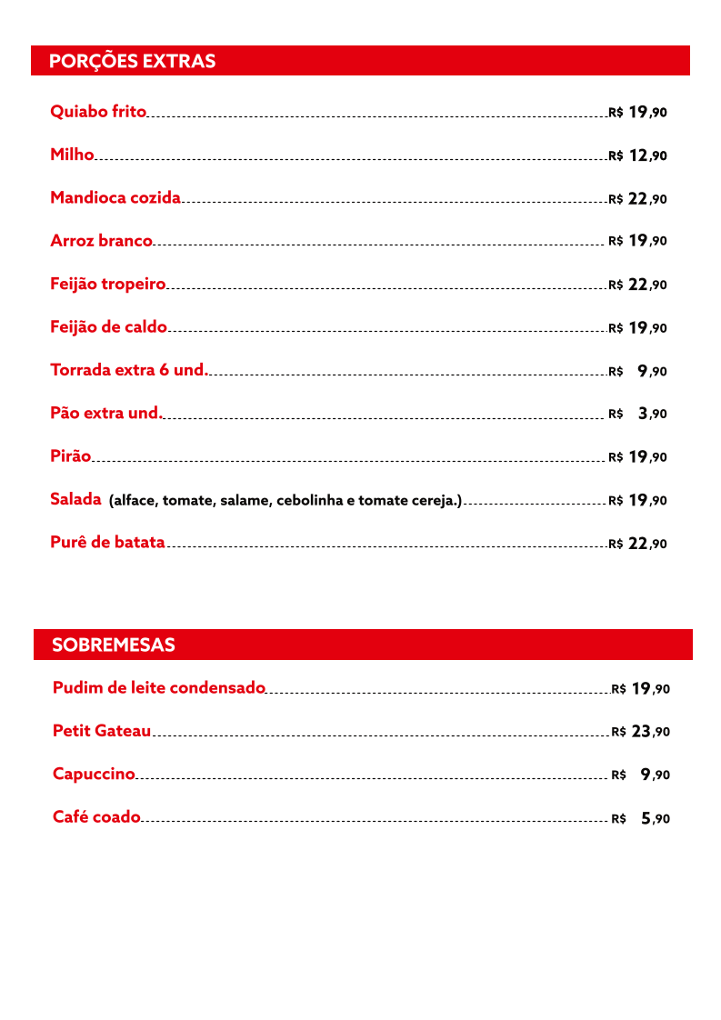 MORENO BAR Menu 7