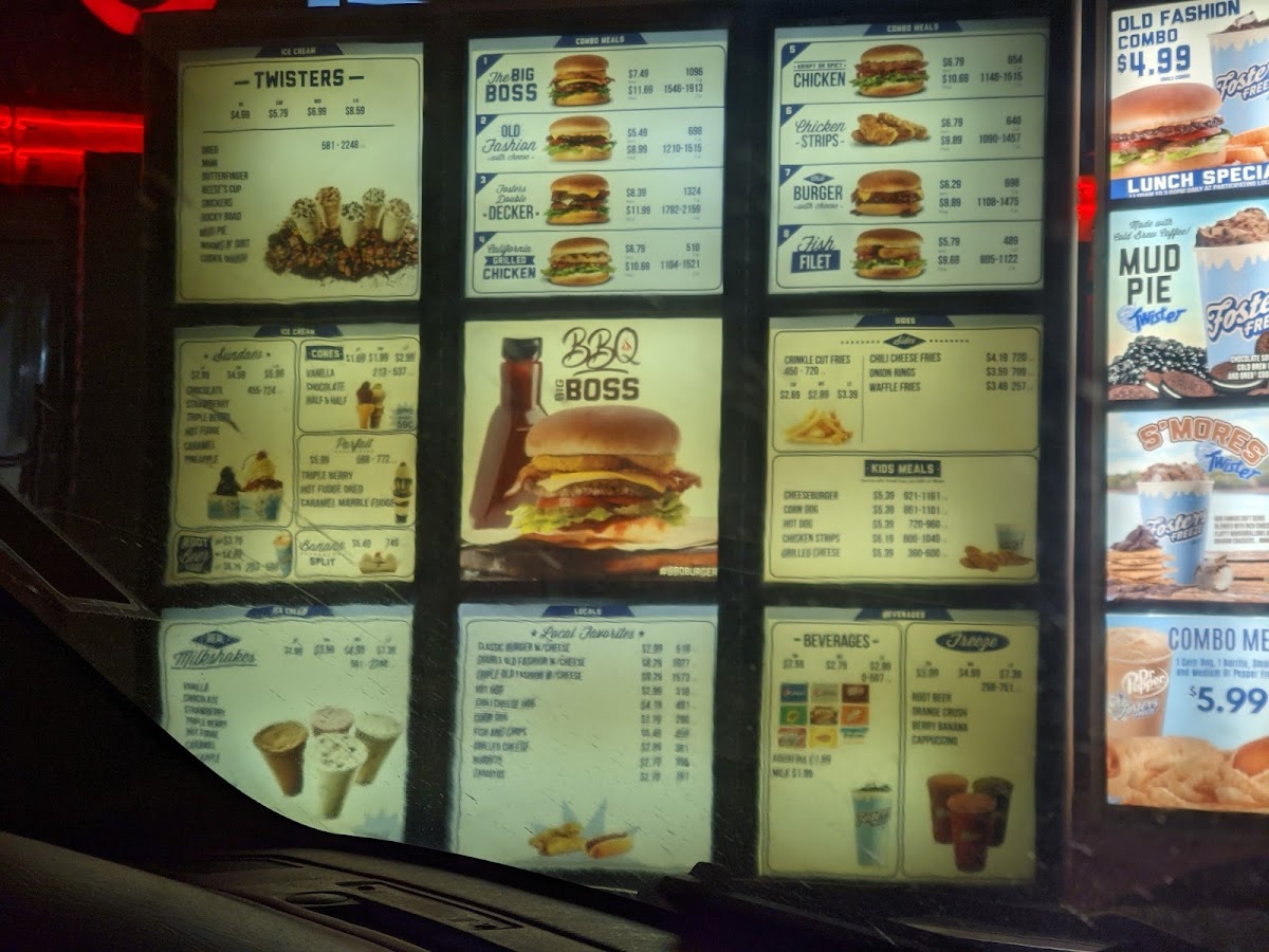 Fosters Freeze Menu 10