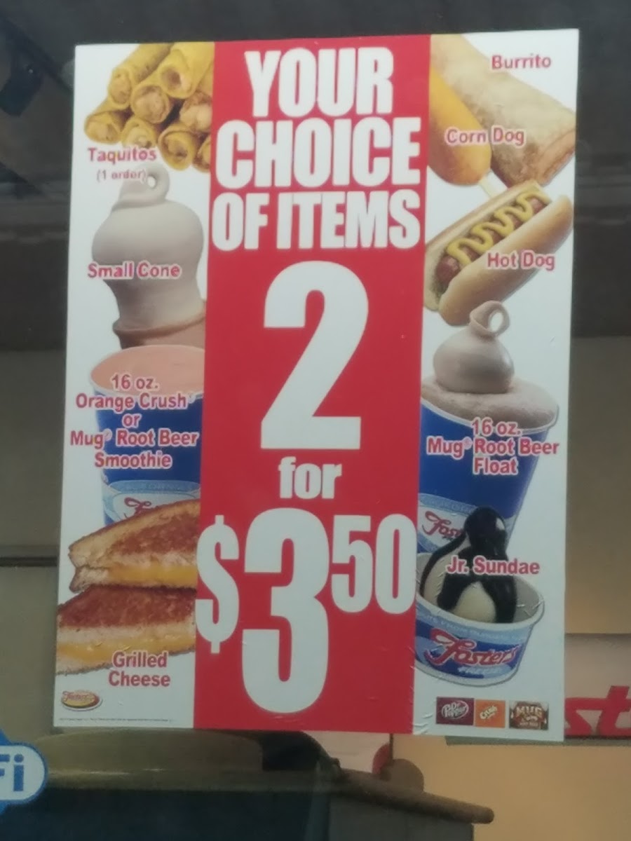 Fosters Freeze Menu 4