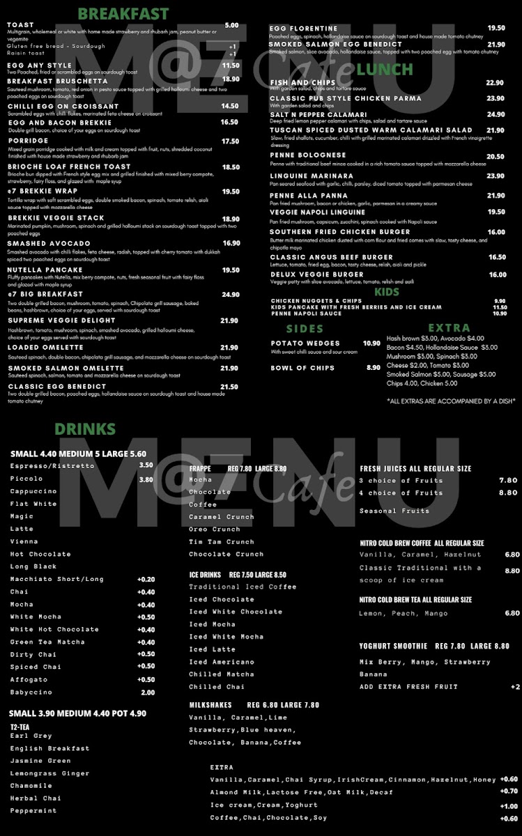 @7 cafe Menu 2