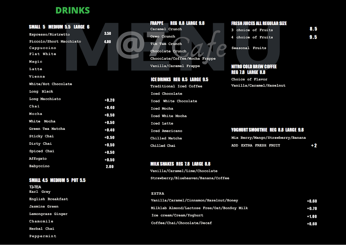 @7 cafe Menu 6
