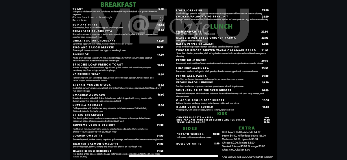 @7 cafe Menu 7