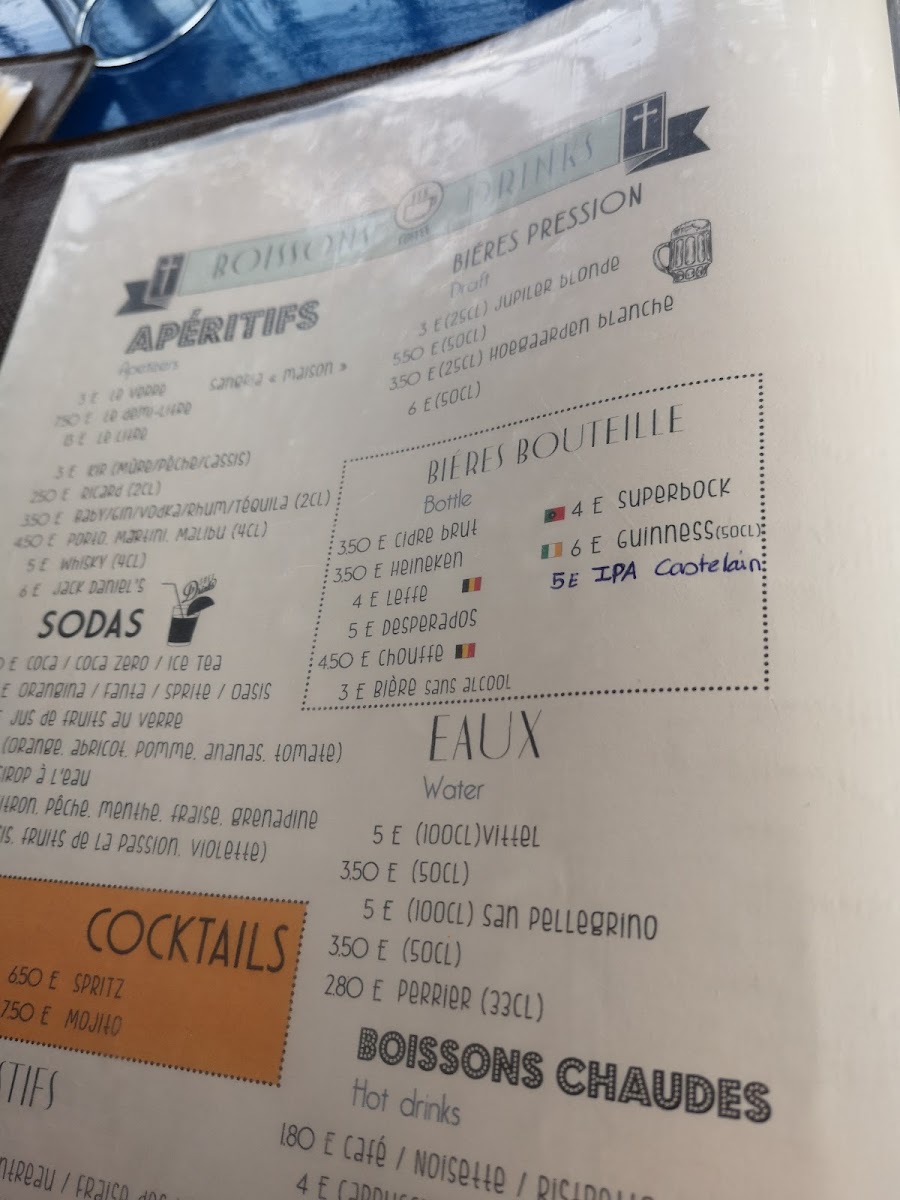 Restaurant Moules & Cie Menu 1