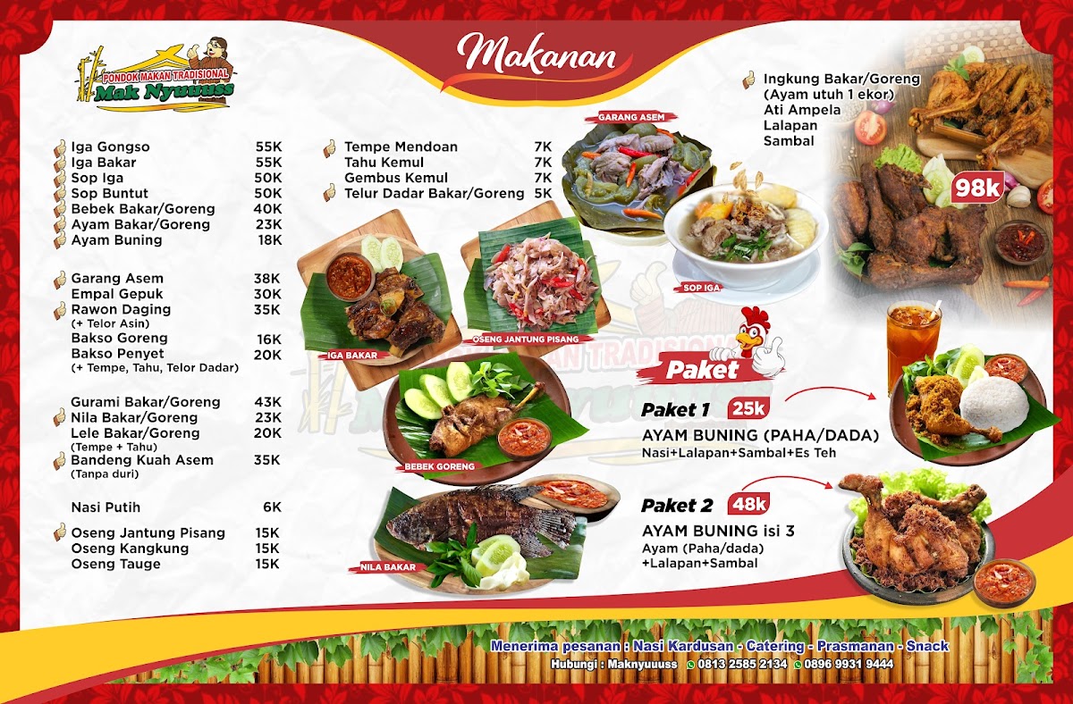 Mak Nyuuuss Pondok Makan Tradisional Menu 2