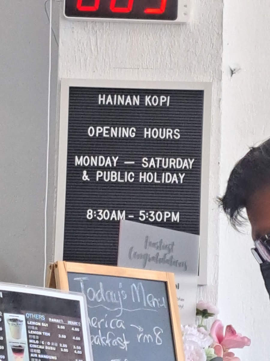 Hainan Kopi Kolombong Menu 8