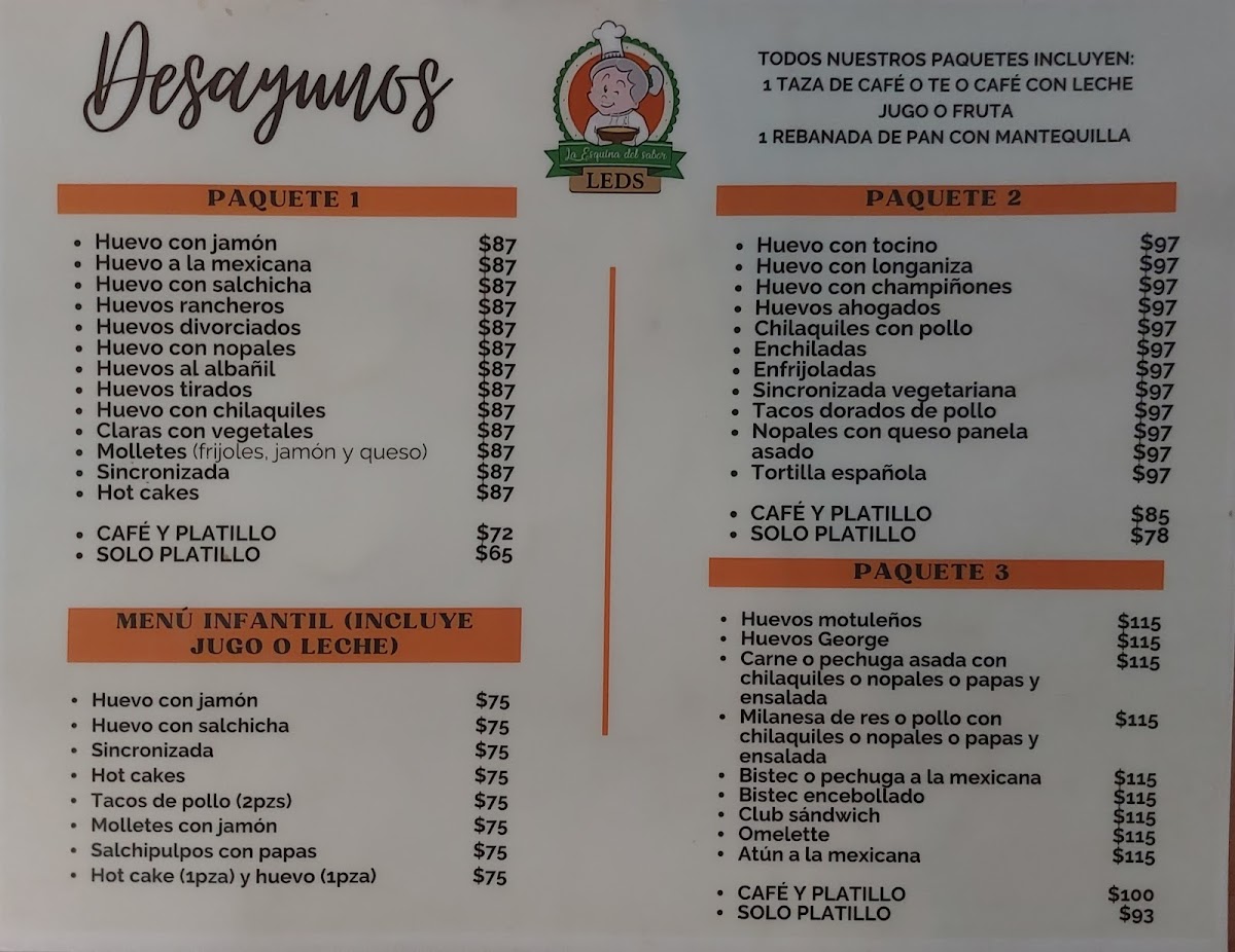 La Esquina del Sabor Menu 1