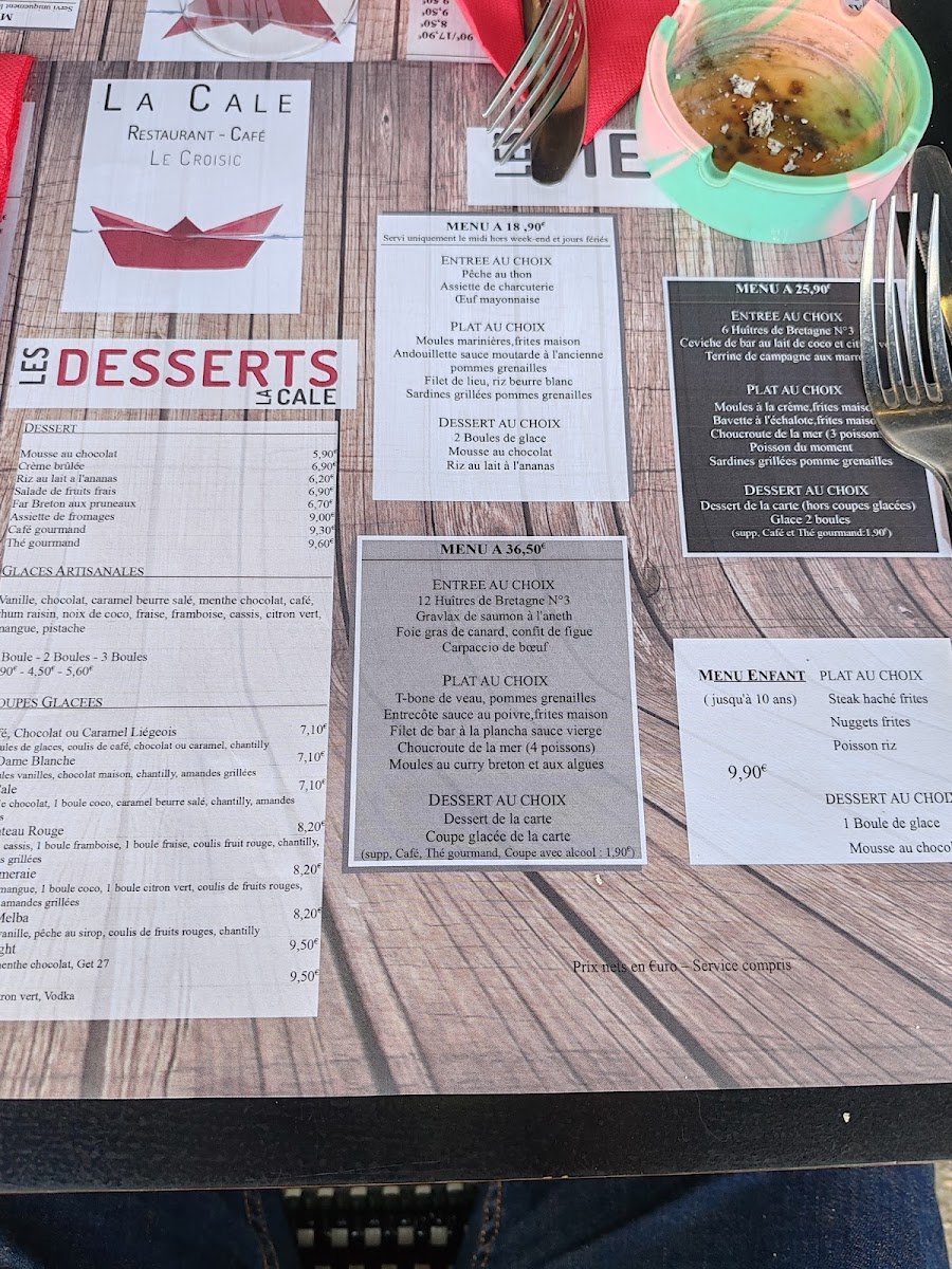 La Cale Menu 3