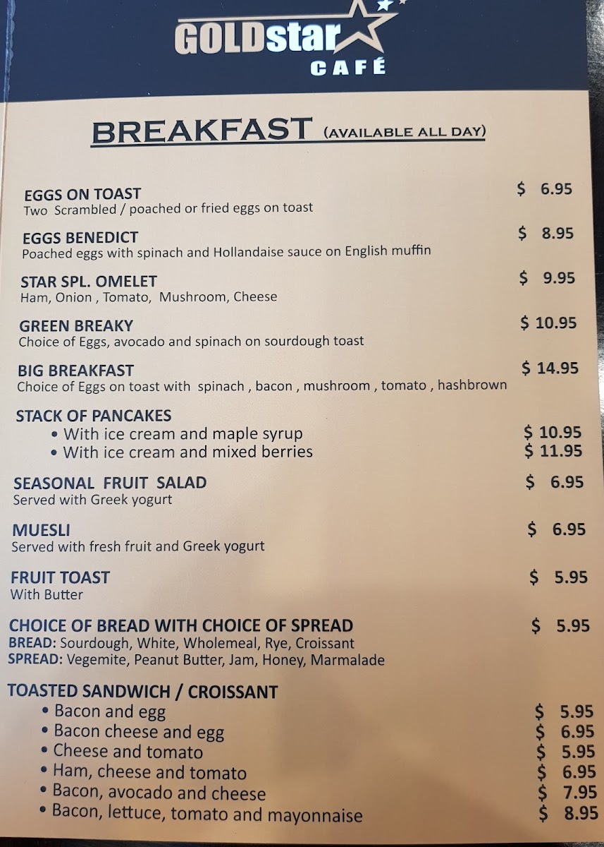 Gold Star Cafe Lynbrook Menu 4