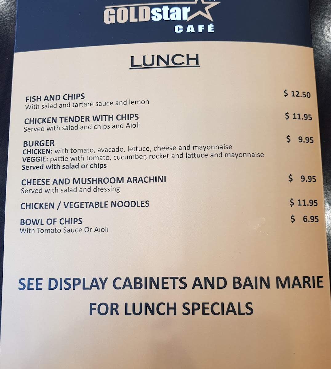 Gold Star Cafe Lynbrook Menu 7