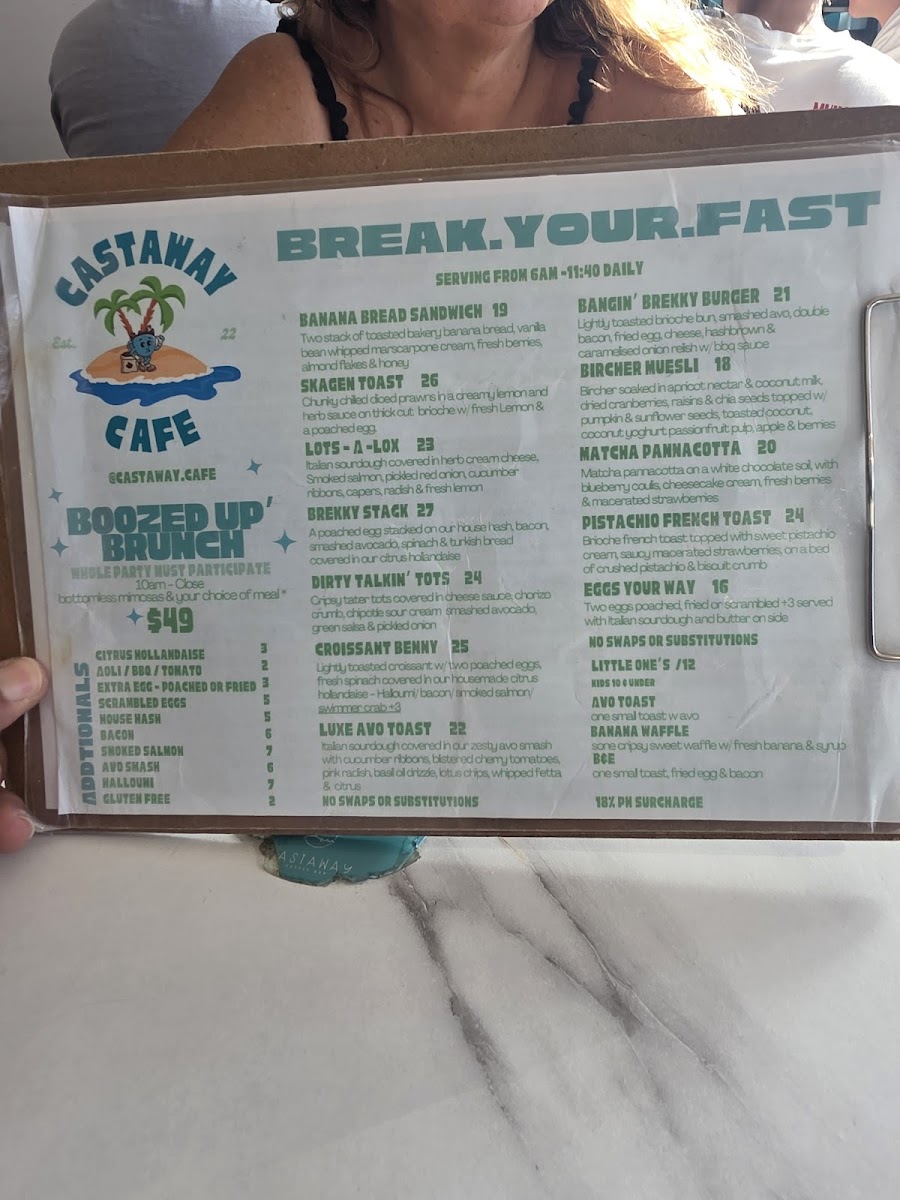 Castaway Coffee Bar Menu 6
