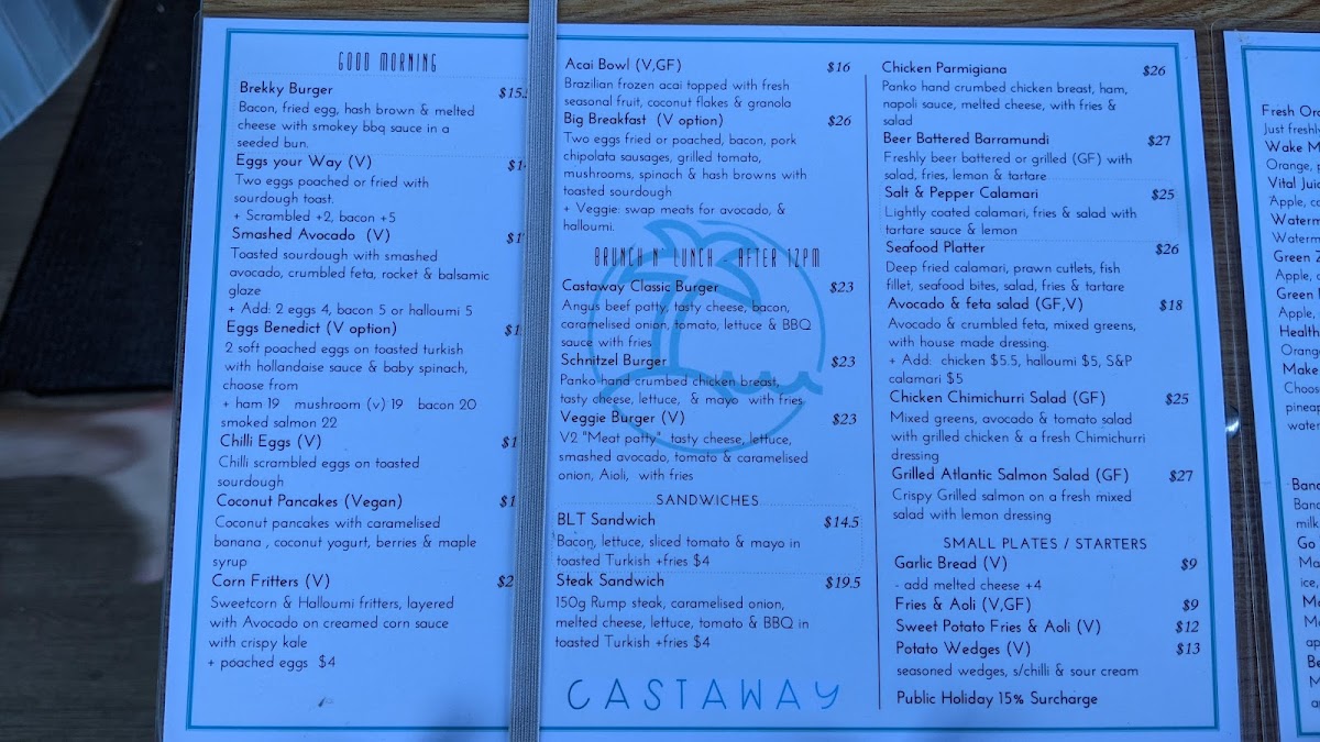 Castaway Coffee Bar Menu 9