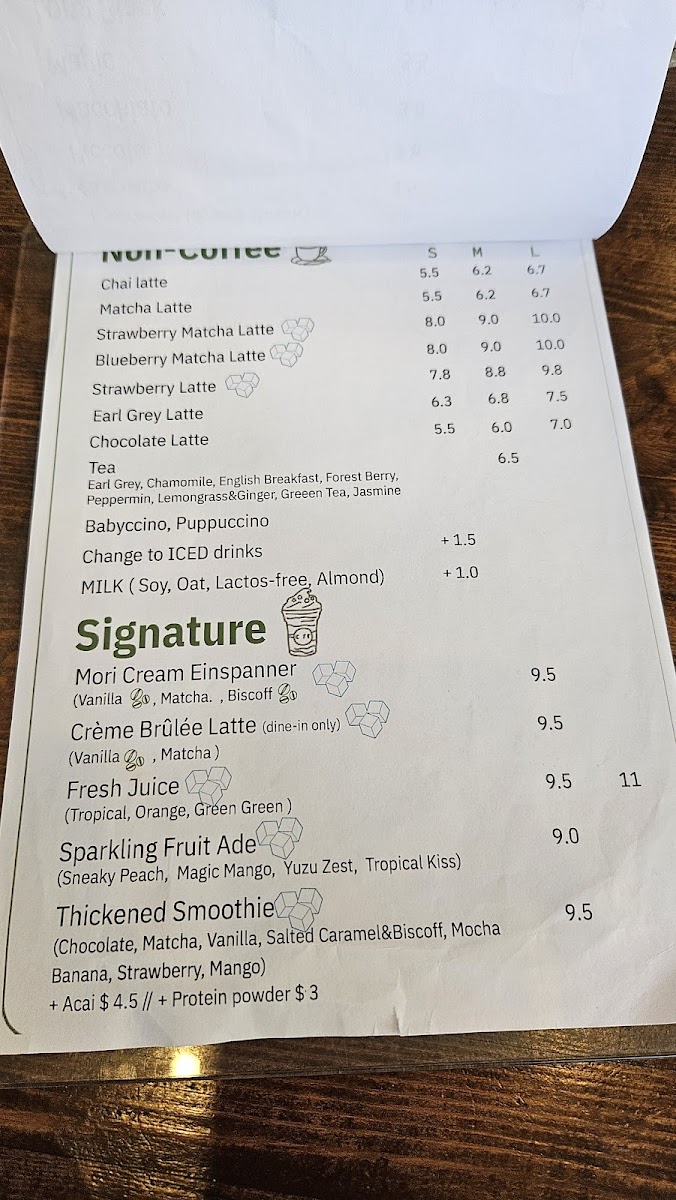 Cafe Mori Menu 2
