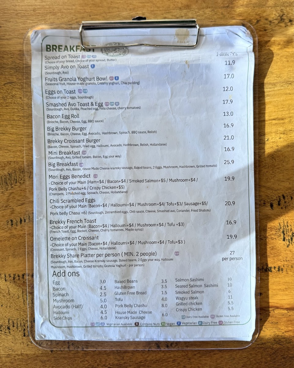 Cafe Mori Menu 7
