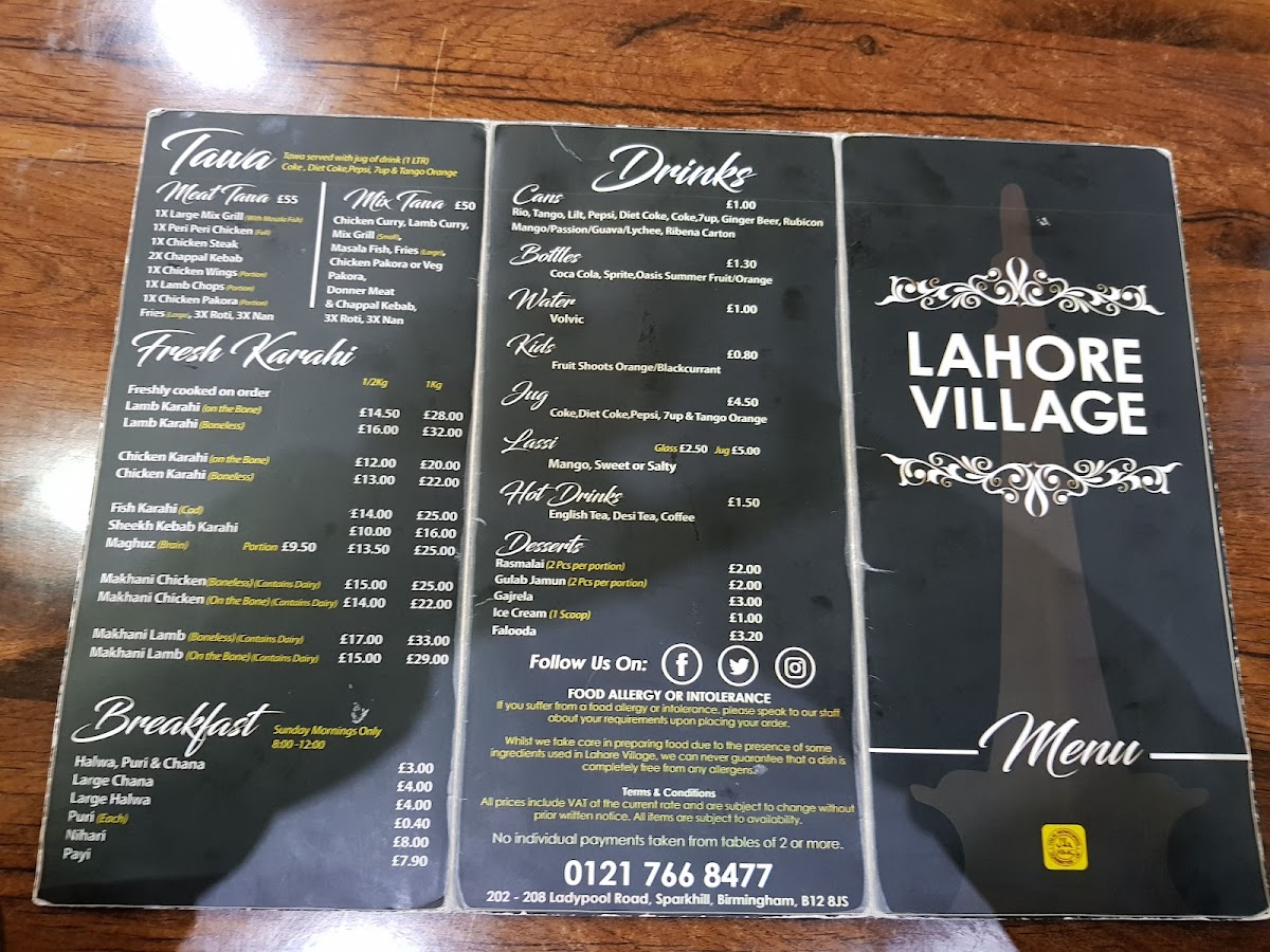 Lahore Village Restaurant Menu 6