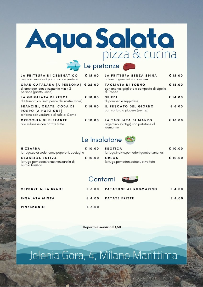 Aqua Salata Pizza & cucina Menu 2