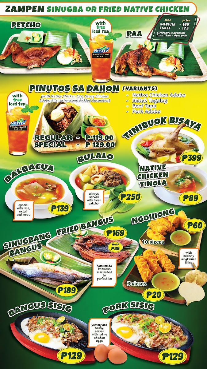 Sikwate House Menu 1