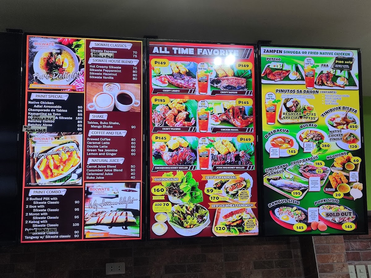 Sikwate House Menu 3