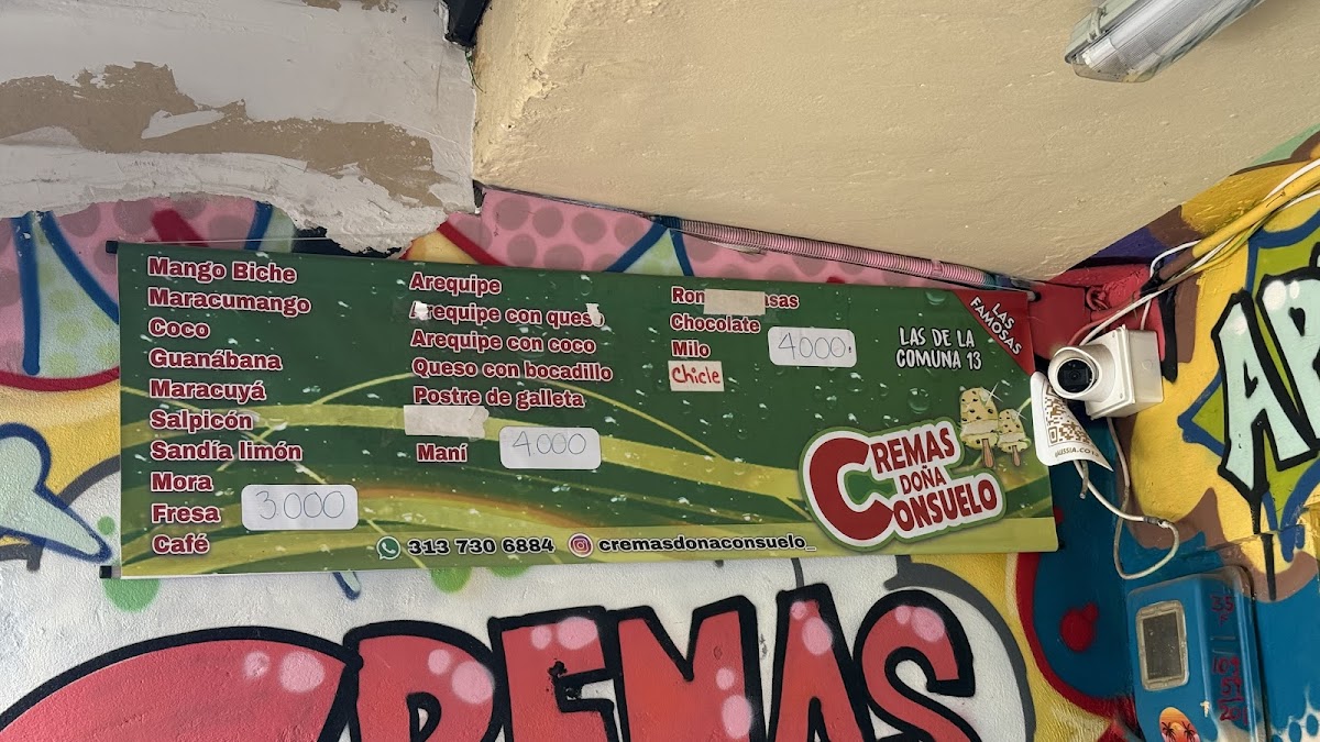 Cremas Doña Consuelo Menu 2