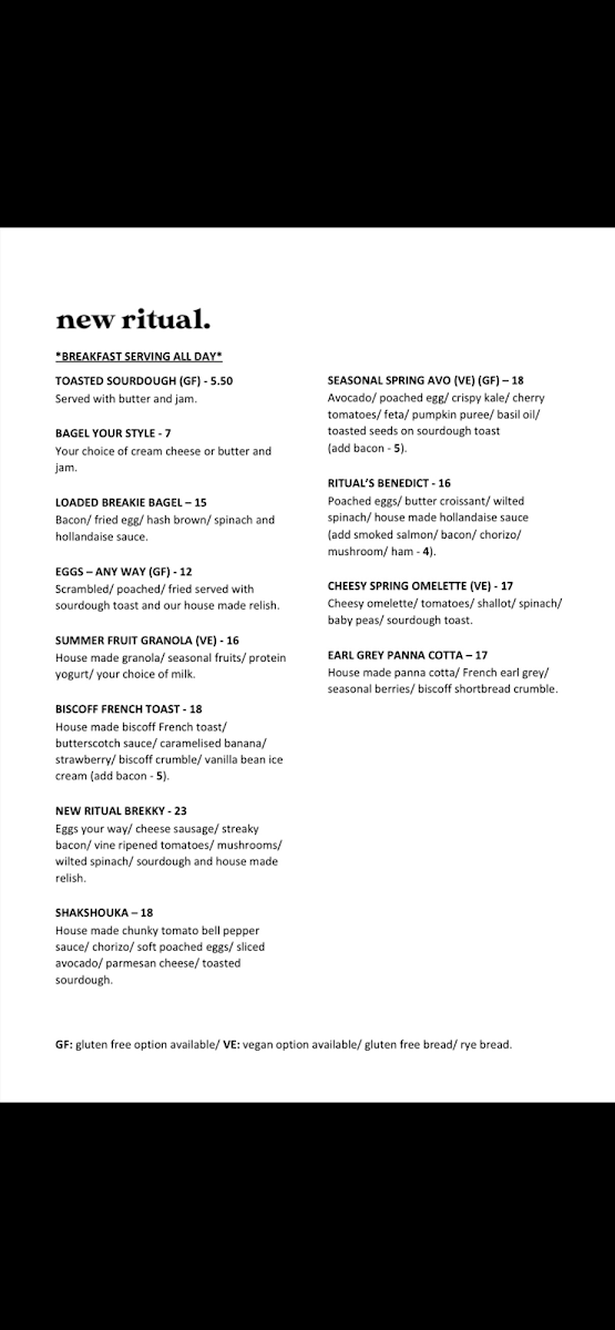 New Ritual Cafe Menu 10
