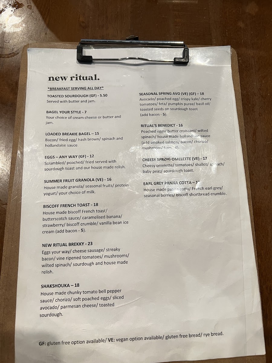 New Ritual Cafe Menu 6