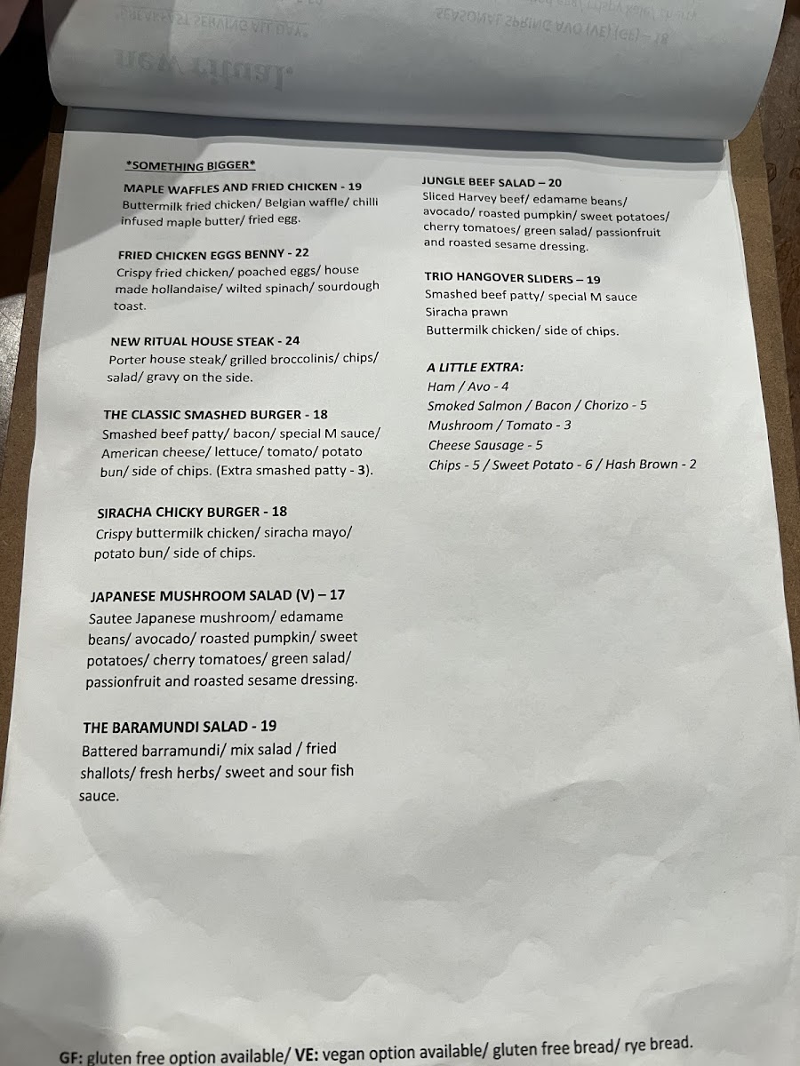 New Ritual Cafe Menu 7