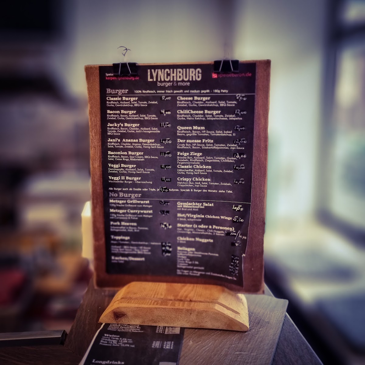 LYNCHBURG Menu 3