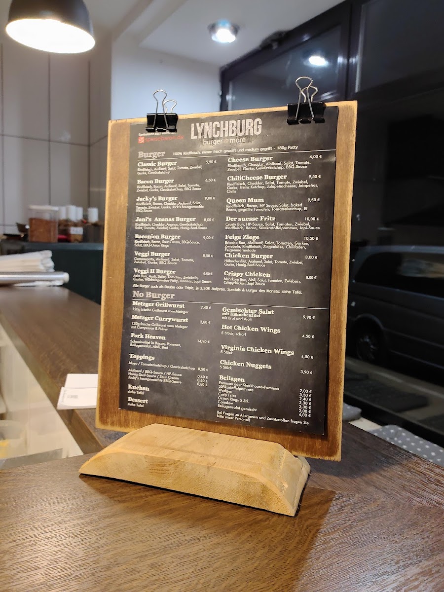 LYNCHBURG Menu 5