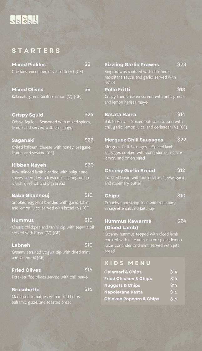 Sabah Eatery Menu 2
