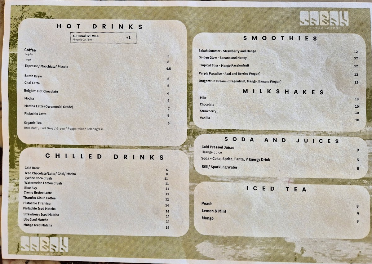 Sabah Eatery Menu 5