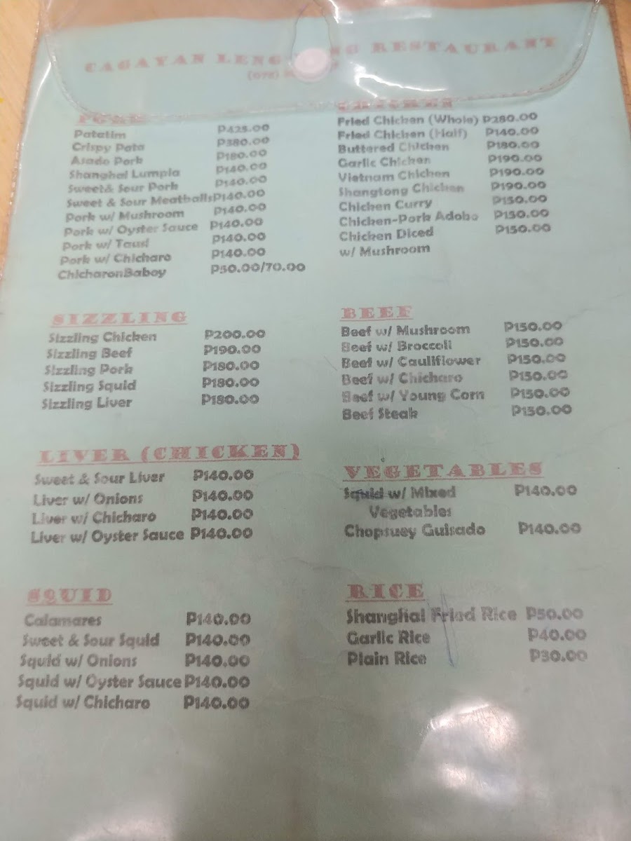 Leng Leng's Menu 4
