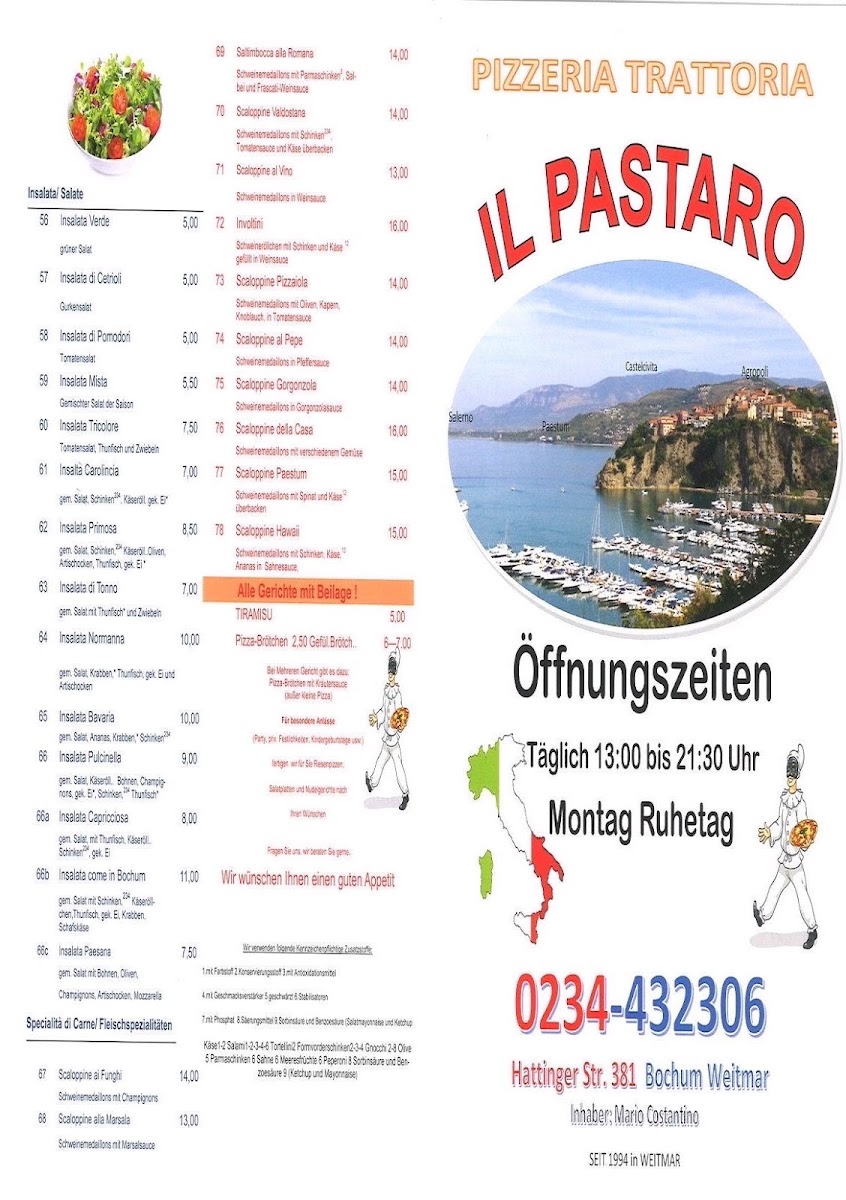 Pizzeria Il Pastaro Menu 2