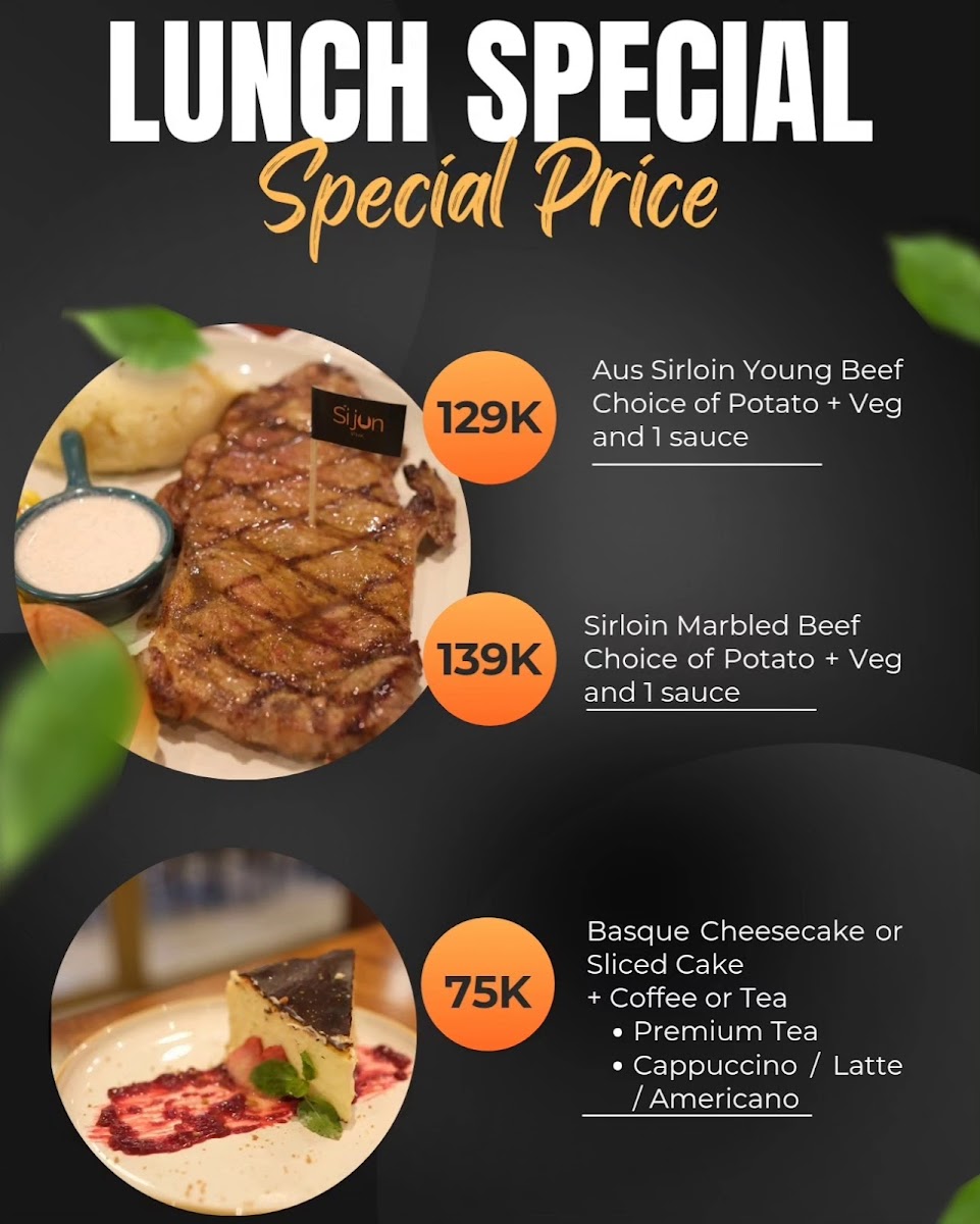 Sijun Steak Menu 1