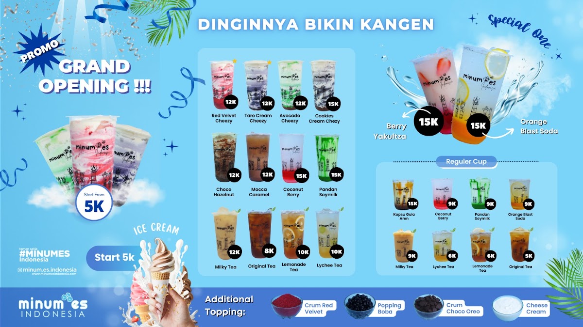 Minum Es Indonesia Tanah Sereal Menu 2