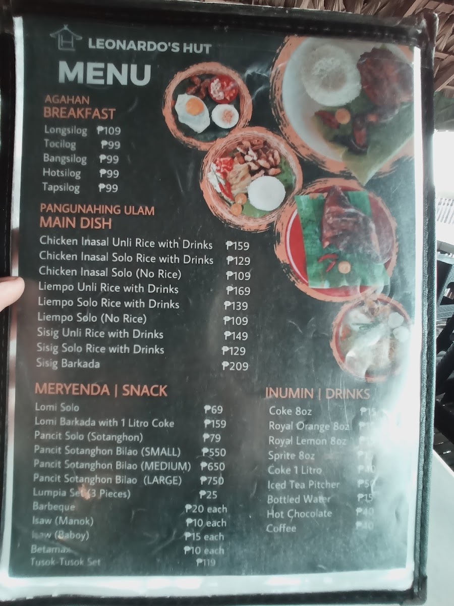 Leonardo's Hut Menu 1