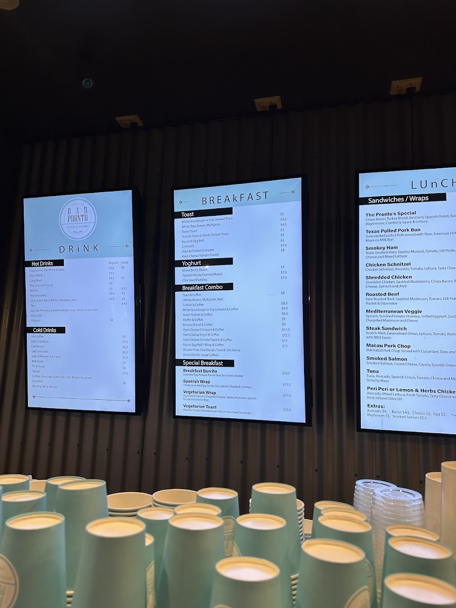 Bar Pronto Menu 10