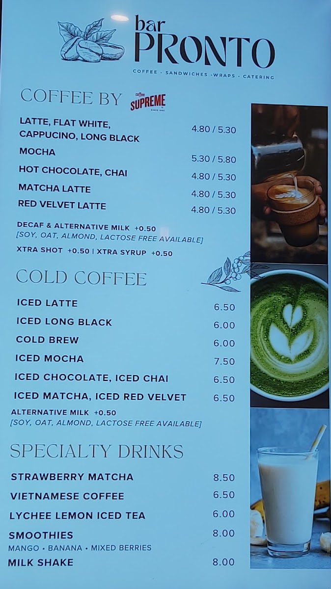 Bar Pronto Menu 2