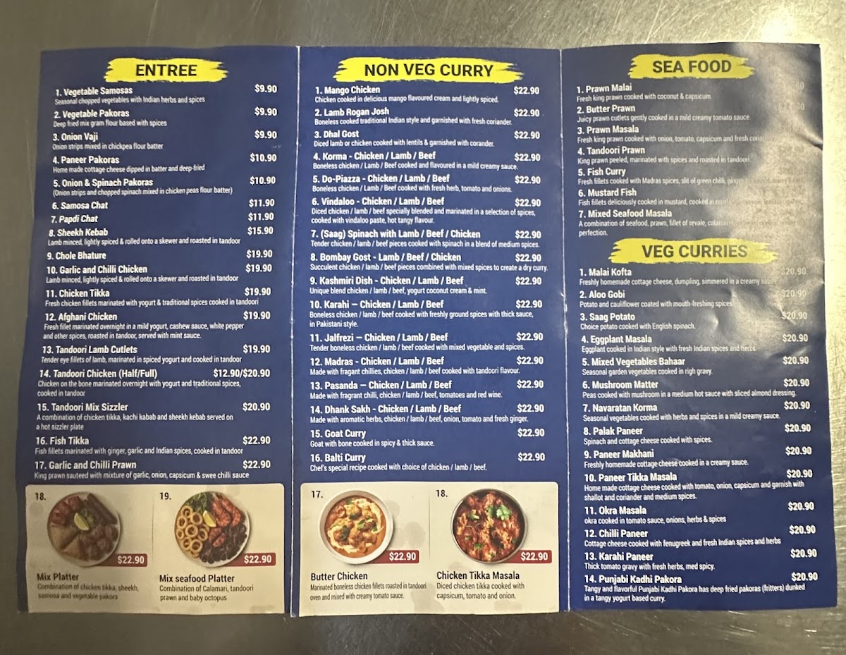 Rasoi Indian Restaurant Menu 2