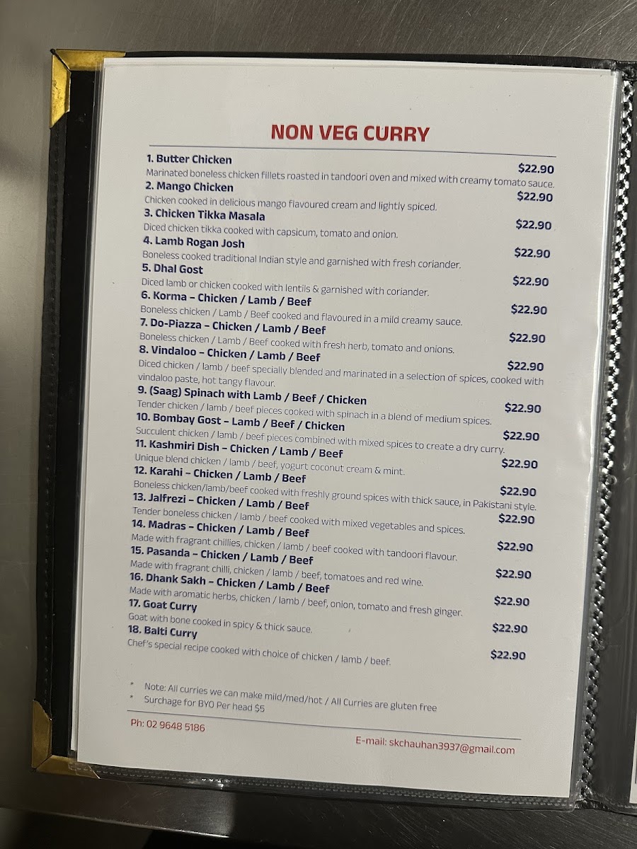 Rasoi Indian Restaurant Menu 4