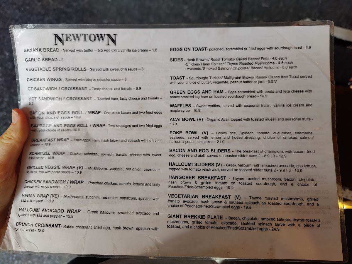 Cafe Newtown Menu 3