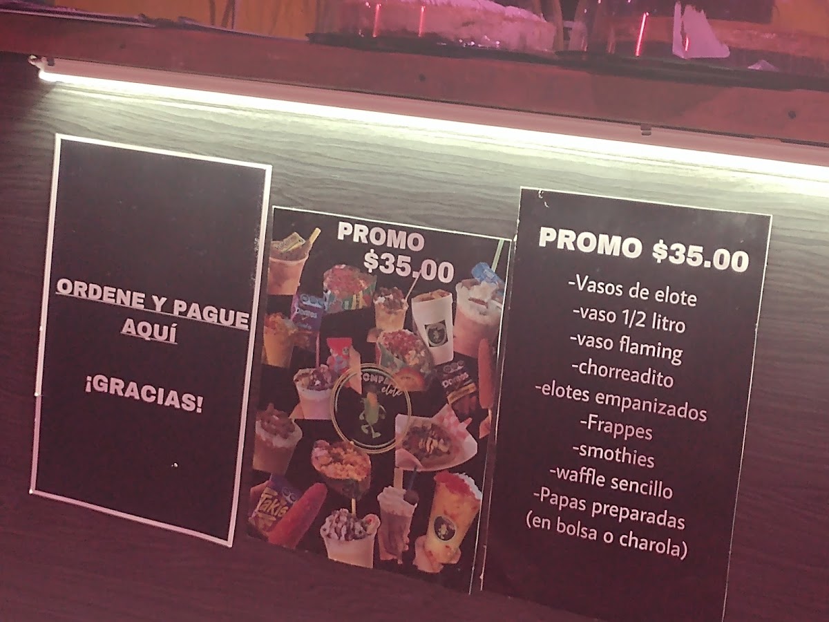 Compa elote Menu 1