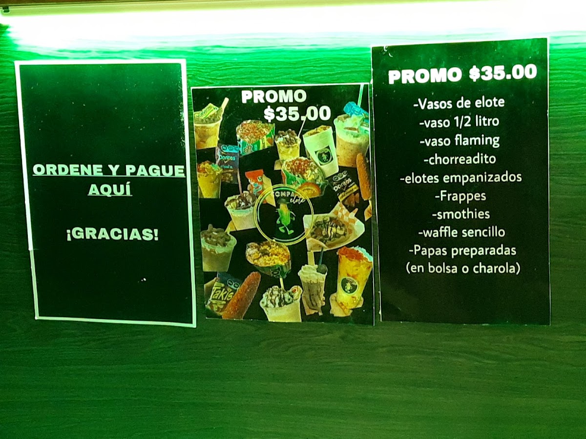 Compa elote Menu 2