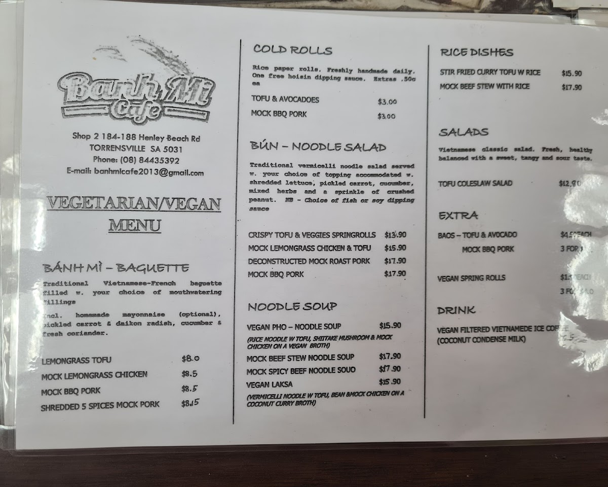 Banh Mi Cafe Menu 2