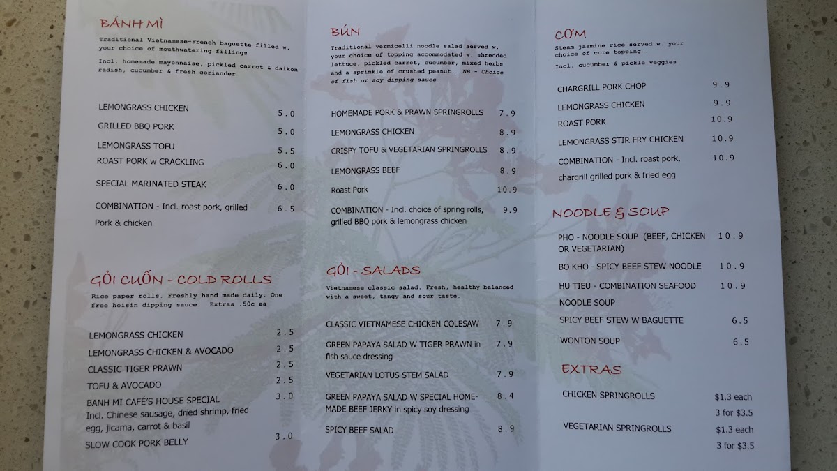 Banh Mi Cafe Menu 5