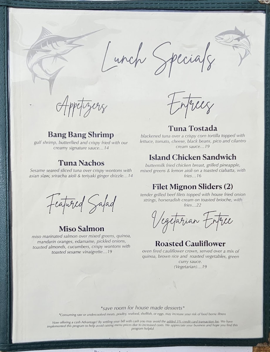 Miller's Waterfront Restaurant Menu 8