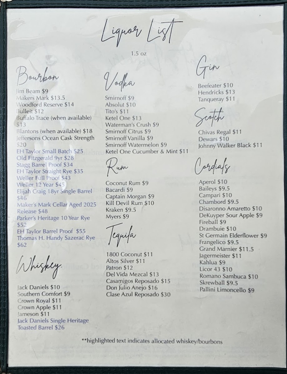 Miller's Waterfront Restaurant Menu 9