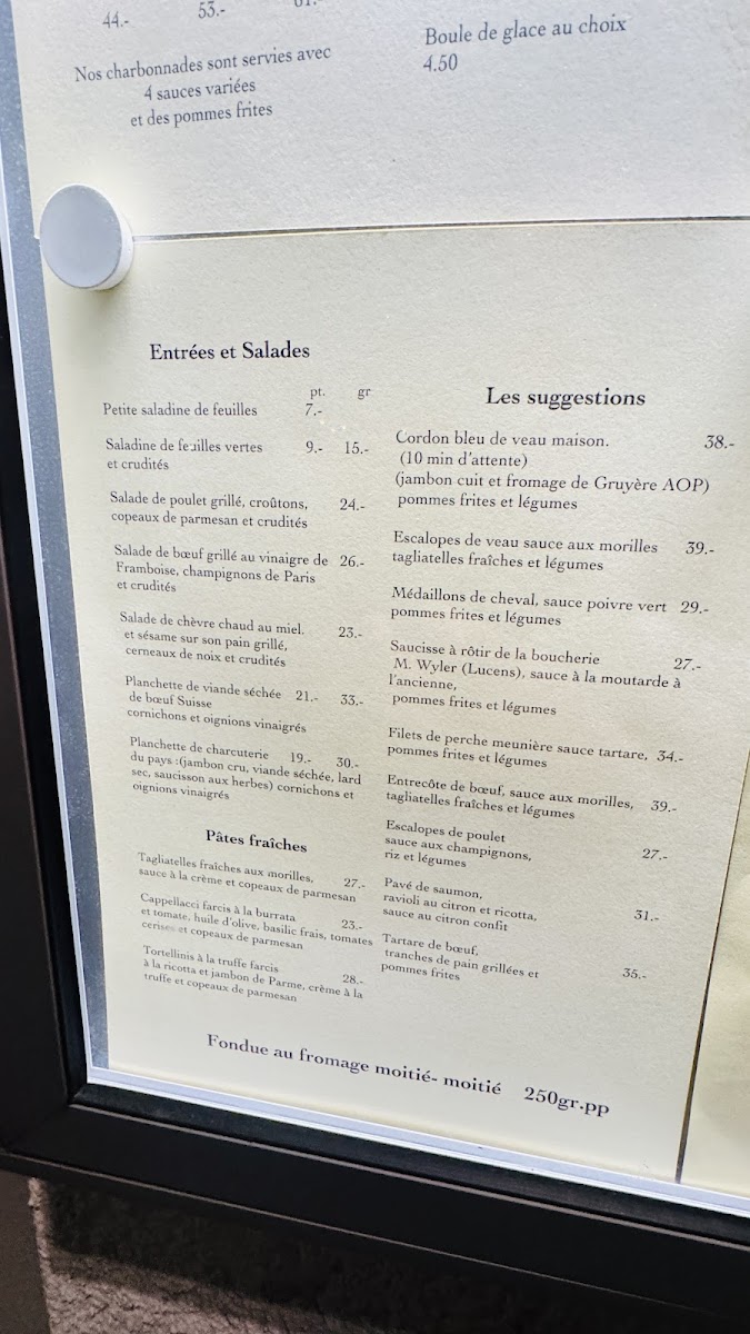 Aux Trois Tonneaux Menu 1