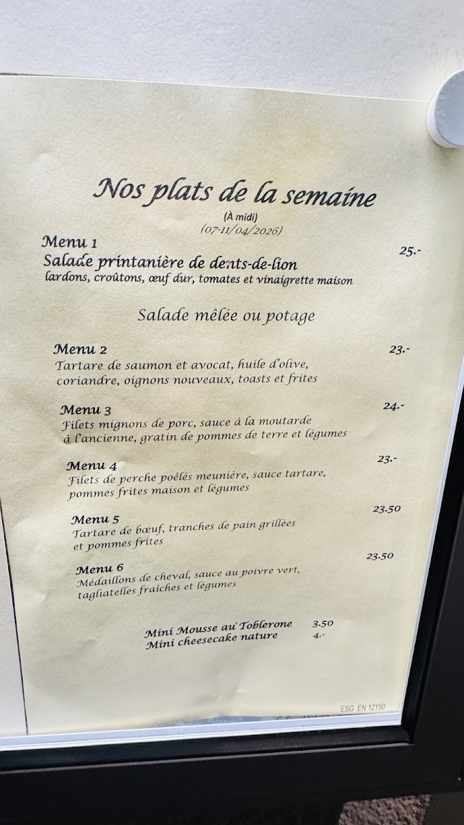 Aux Trois Tonneaux Menu 2