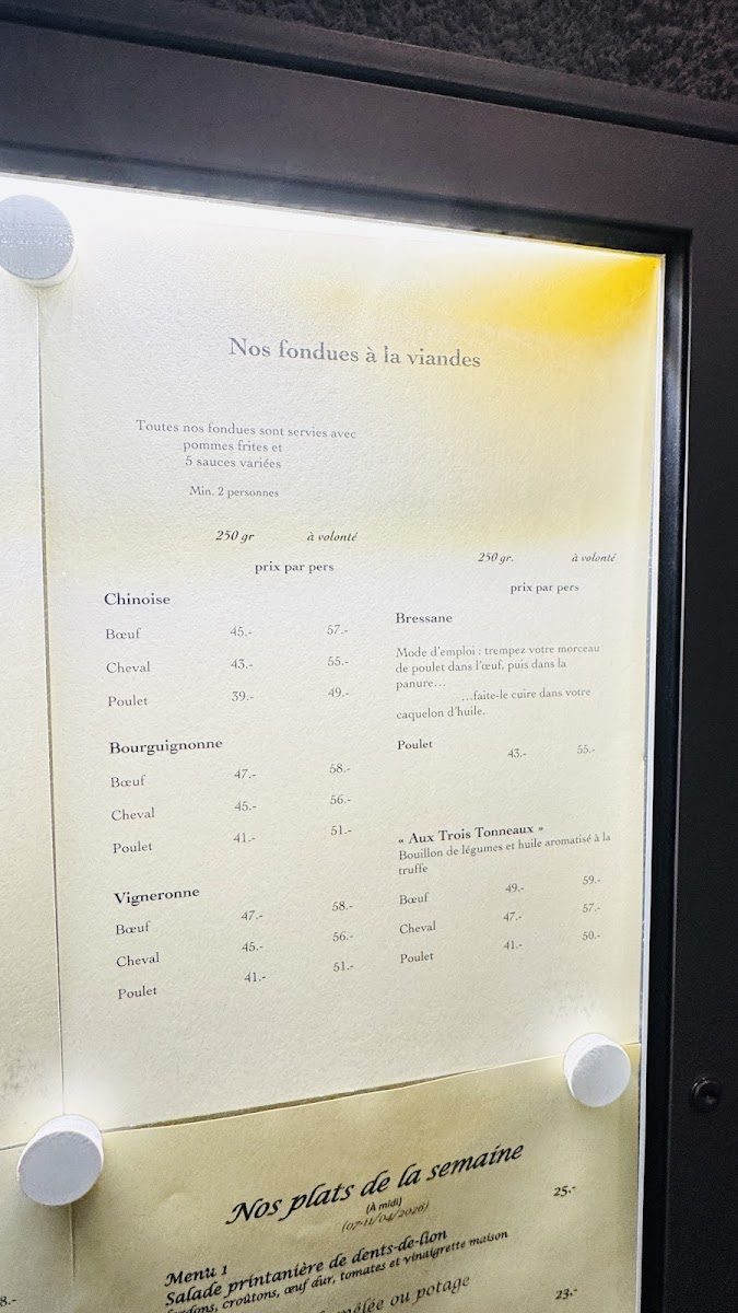 Aux Trois Tonneaux Menu 3